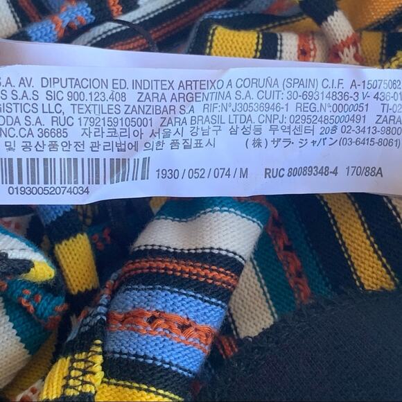 Zara NWT Striped Jacquard Bralette Top Size Medium - Picture 2 of 10